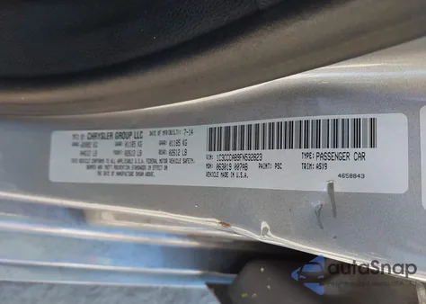 2015 Chrysler 200 Limited z USA, uszkodzony, nr VIN 1C3CCCAB9FN532823